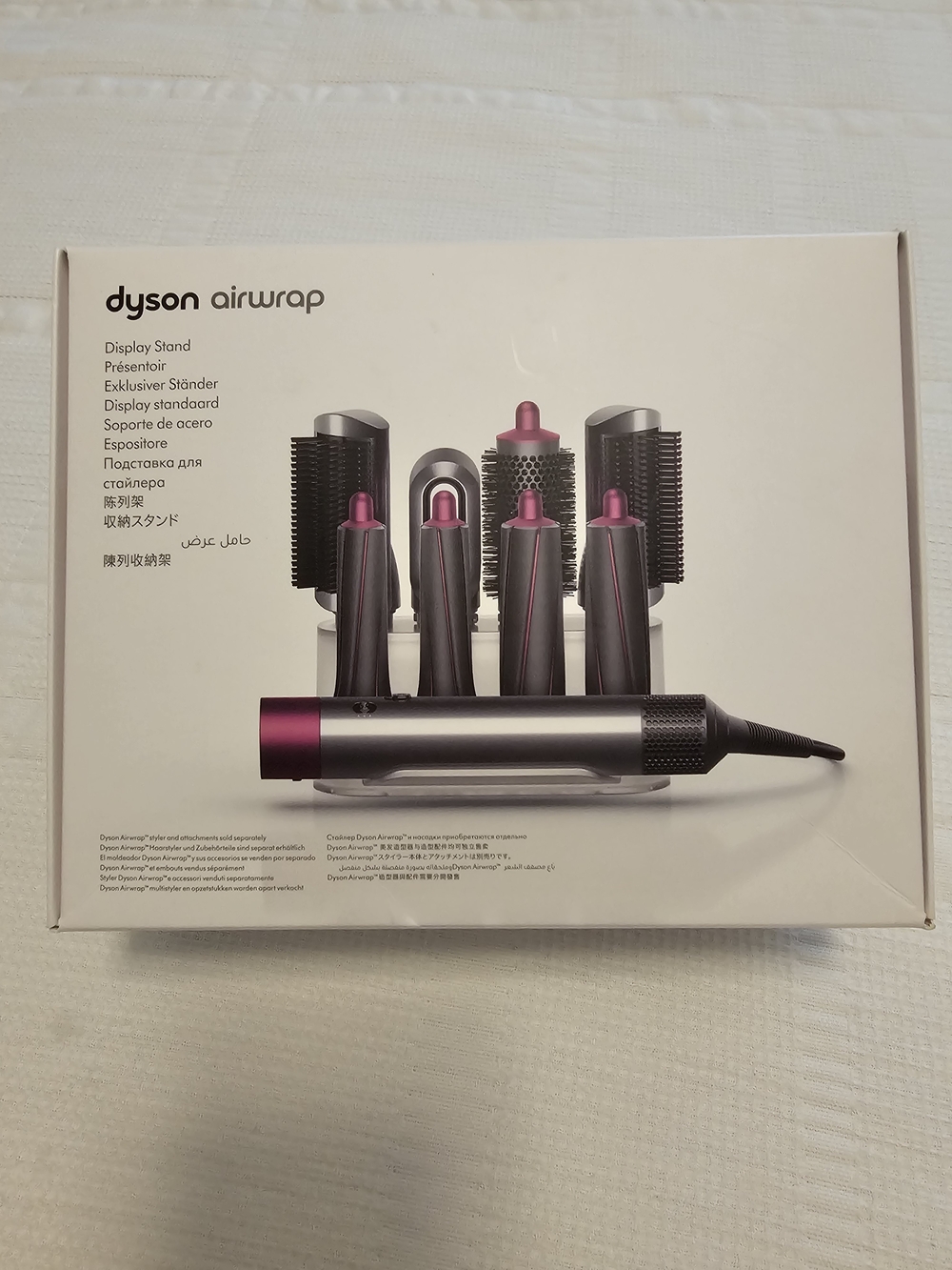 Dyson Airwrap Display Stand - White & Fuchsia